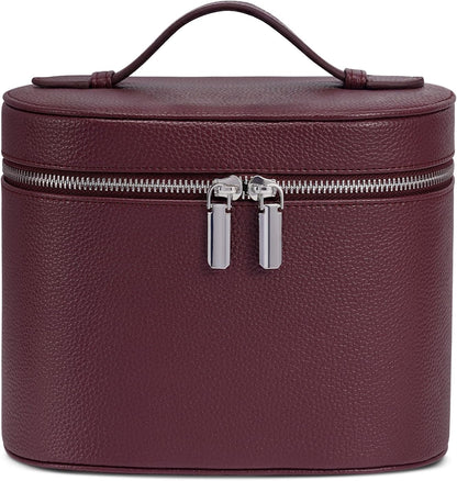 Makeup Bag, Travel Make up Case with Compartments and Handle, Portable Cosmetic Organizer Bags,Toiletry Bag for Women