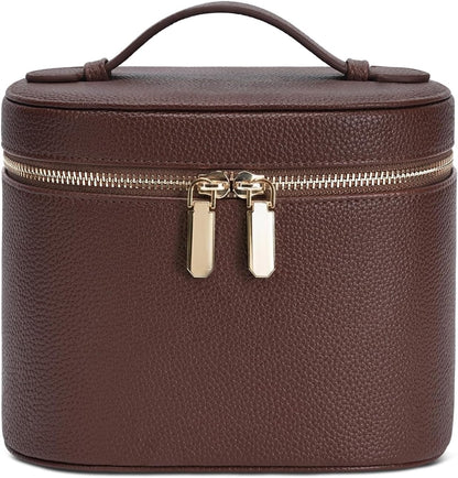 Makeup Bag, Travel Make up Case with Compartments and Handle, Portable Cosmetic Organizer Bags,Toiletry Bag for Women