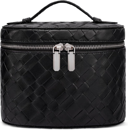 Makeup Bag, Travel Make up Case with Compartments and Handle, Portable Cosmetic Organizer Bags,Toiletry Bag for Women