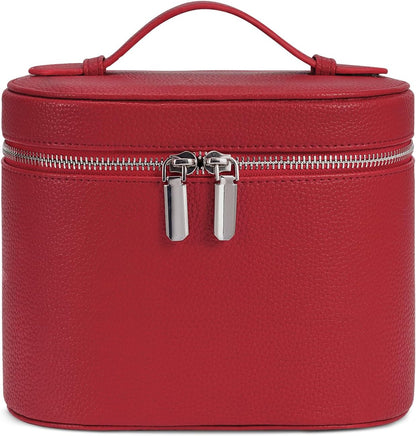 Makeup Bag, Travel Make up Case with Compartments and Handle, Portable Cosmetic Organizer Bags,Toiletry Bag for Women