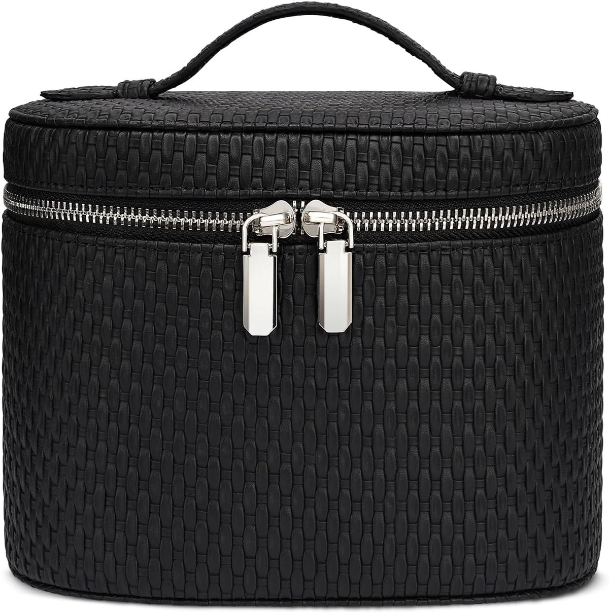 Makeup Bag, Travel Make up Case with Compartments and Handle, Portable Cosmetic Organizer Bags,Toiletry Bag for Women