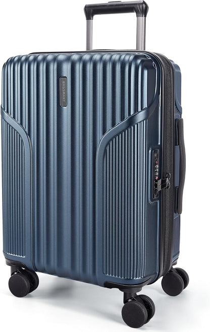 Carry On Luggage 22x14x9 Airline Approved, Lightweight luggage with Spinner Wheels, 20 Inch Expandable Hardside Carry On Suitcase with TSA Lock Rolling Travel suitcase Carry-On, Black