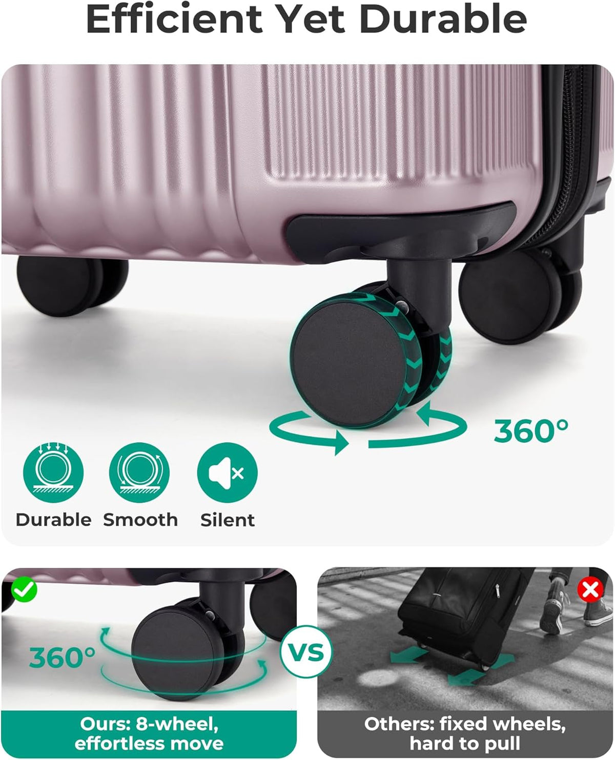 Carry On Luggage 22x14x9 Airline Approved, Lightweight luggage with Spinner Wheels, 20 Inch Expandable Hardside Carry On Suitcase with TSA Lock Rolling Travel suitcase Carry-On, Black