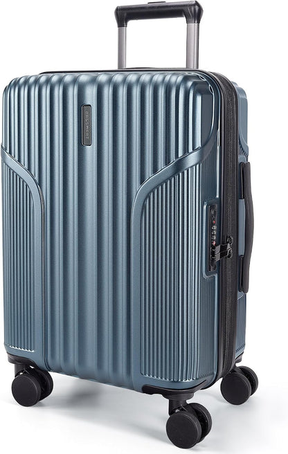 Carry On Luggage 22x14x9 Airline Approved, Lightweight luggage with Spinner Wheels, 20 Inch Expandable Hardside Carry On Suitcase with TSA Lock Rolling Travel suitcase Carry-On, Black