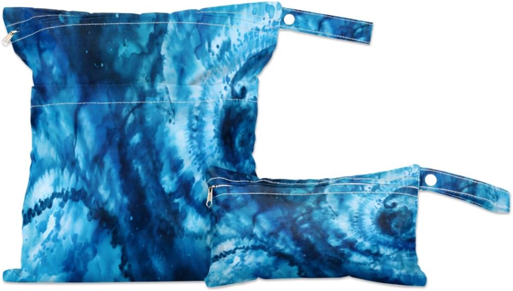 2 Set Peace Sign Wet Dry Bags for Baby Cloth Diapers Waterproof Storage Bag for Travel,Beach,Pool,Daycare,Stroller,Gym,Laundry,Dirty Clothes,Swimsuits & Wet Clothes, Peace Wet Bag