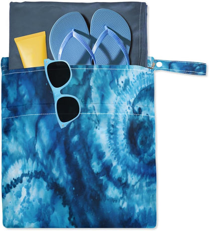 2 Set Peace Sign Wet Dry Bags for Baby Cloth Diapers Waterproof Storage Bag for Travel,Beach,Pool,Daycare,Stroller,Gym,Laundry,Dirty Clothes,Swimsuits & Wet Clothes, Peace Wet Bag