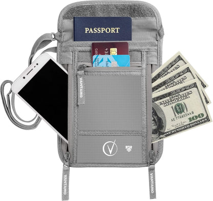 Money Belt with RFID For Men & Women, Hidden Passport Holder for Travel, 2 Compartment Travel Fanny Pack for Women Anti Theft