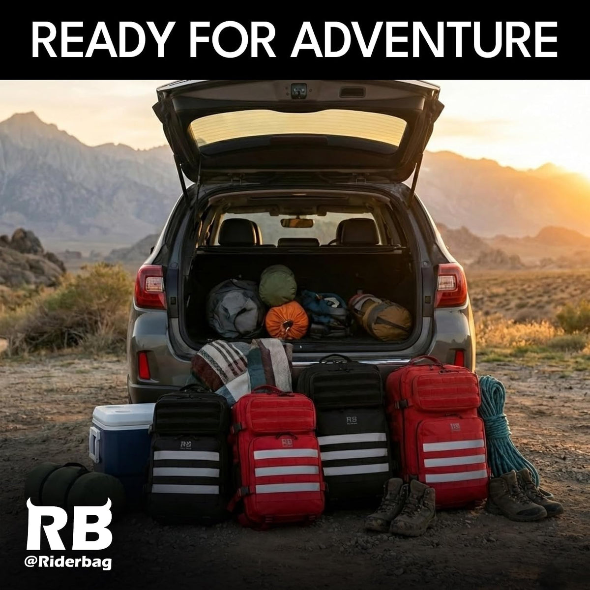 riderbag Xtreme Tactical Travel Bag, 30L Carry-On Backpack (red) | From Work to Workout, Tactical Everyday Carry, Motorcycle Commuting, Weekend Travel, Reflective Details