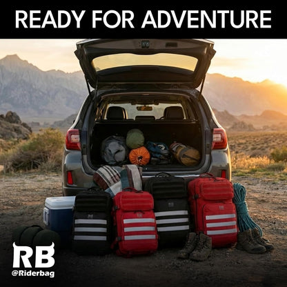 riderbag Xtreme Tactical Travel Bag, 30L Carry-On Backpack (red) | From Work to Workout, Tactical Everyday Carry, Motorcycle Commuting, Weekend Travel, Reflective Details