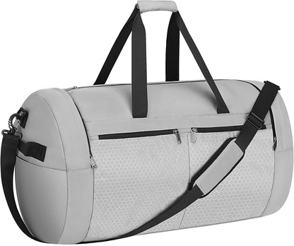 120L Foldable Travel Duffel Bag for Men Women, Extra Large Collapsible Duffle Bag with Shoe Compartment, Waterproof Carry On Weekend Bag for Traveling, Overnight(Black)