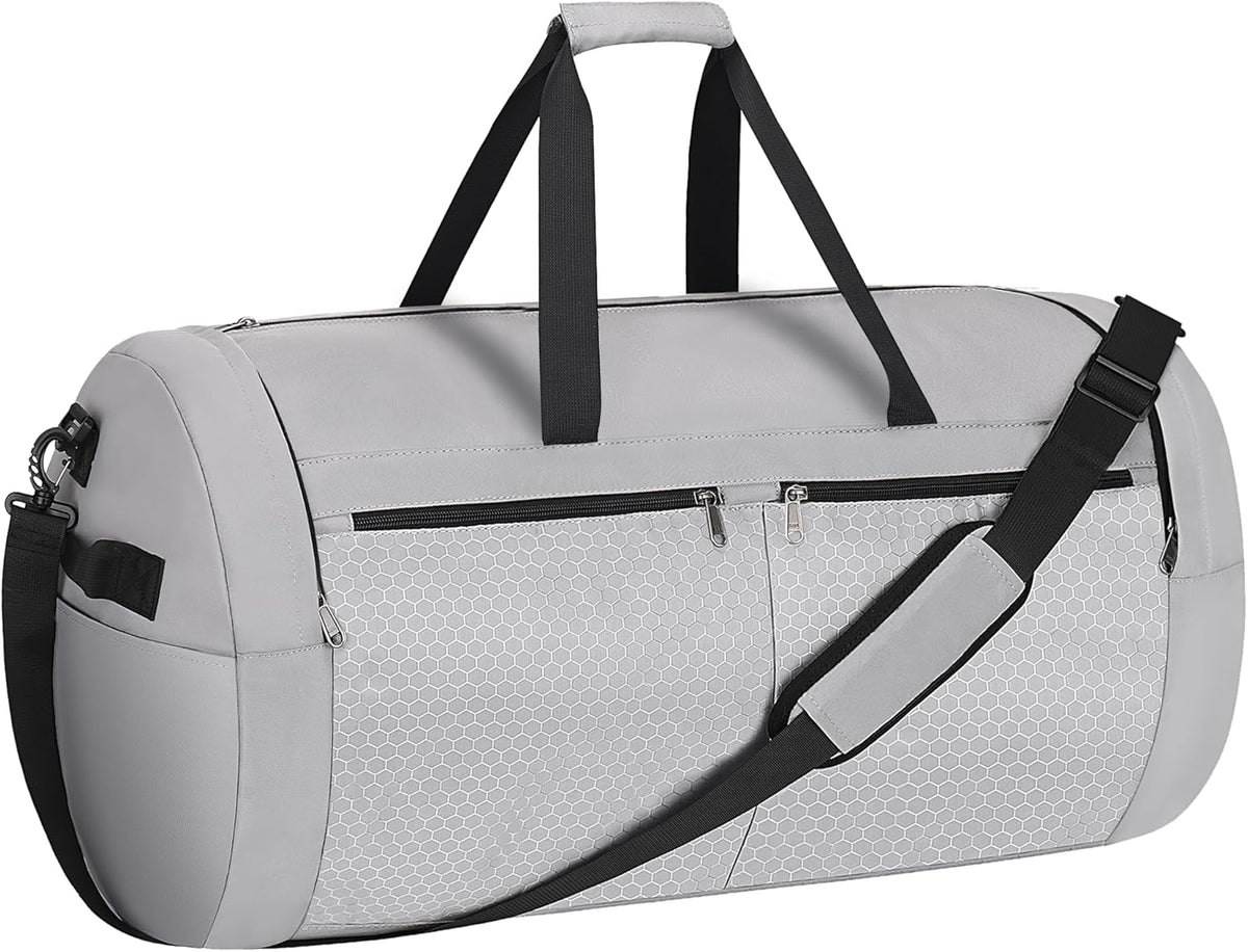 120L Foldable Travel Duffel Bag for Men Women, Extra Large Collapsible Duffle Bag with Shoe Compartment, Waterproof Carry On Weekend Bag for Traveling, Overnight(Black)