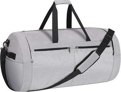 120L Foldable Travel Duffel Bag for Men Women, Extra Large Collapsible Duffle Bag with Shoe Compartment, Waterproof Carry On Weekend Bag for Traveling, Overnight(Black)