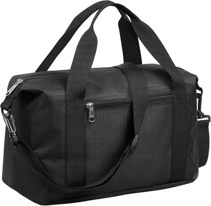 Small Gym Bag - 18 Inches Duffle Bag for Travel Lightweight Duffel Bag for Men Women Personal Item Bag Weekender Bag for Travel Sports Gym - Black