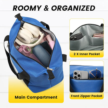 Small Gym Bag - 18 Inches Duffle Bag for Travel Lightweight Duffel Bag for Men Women Personal Item Bag Weekender Bag for Travel Sports Gym - Black