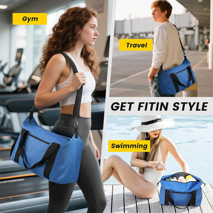Small Gym Bag - 18 Inches Duffle Bag for Travel Lightweight Duffel Bag for Men Women Personal Item Bag Weekender Bag for Travel Sports Gym - Black