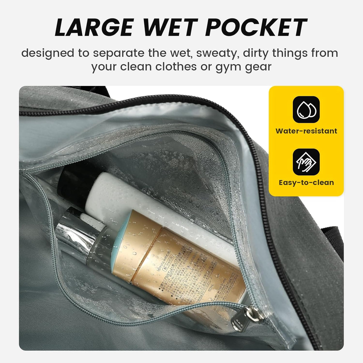 Small Gym Bag - 18 Inches Duffle Bag for Travel Lightweight Duffel Bag for Men Women Personal Item Bag Weekender Bag for Travel Sports Gym - Black