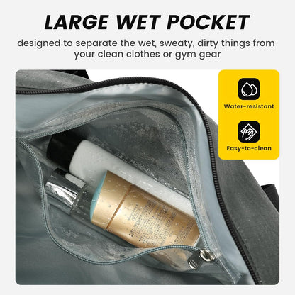 Small Gym Bag - 18 Inches Duffle Bag for Travel Lightweight Duffel Bag for Men Women Personal Item Bag Weekender Bag for Travel Sports Gym - Black