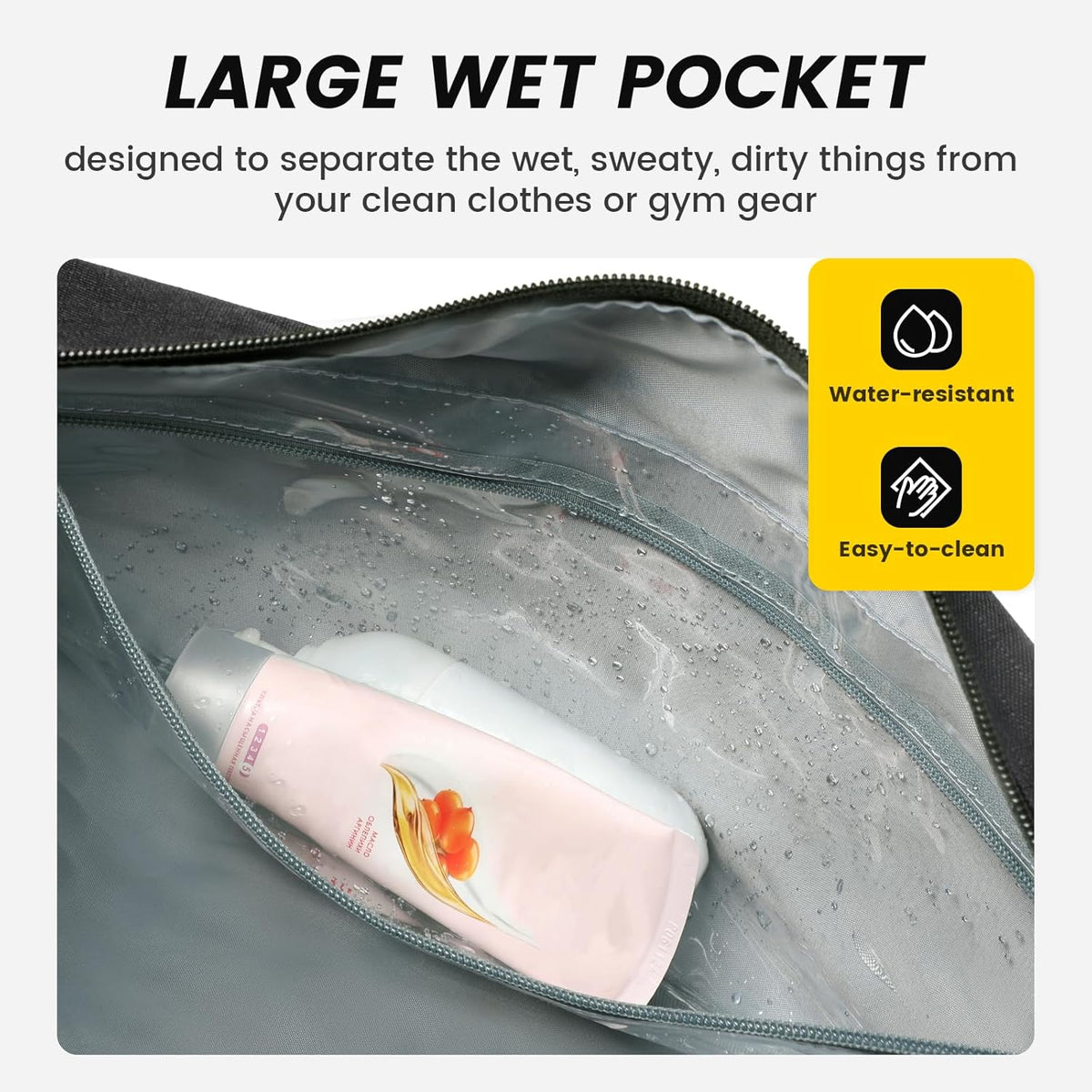 Small Gym Bag - 18 Inches Duffle Bag for Travel Lightweight Duffel Bag for Men Women Personal Item Bag Weekender Bag for Travel Sports Gym - Black