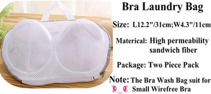 Small Bra Mesh Wash Bags for Laundry Wire-free Brassiere Washing Machine Protector Underwear Travel Thicken Organizer Bag