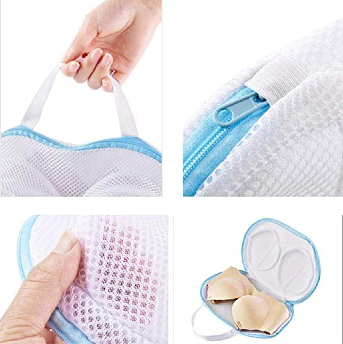 Small Bra Mesh Wash Bags for Laundry Wire-free Brassiere Washing Machine Protector Underwear Travel Thicken Organizer Bag