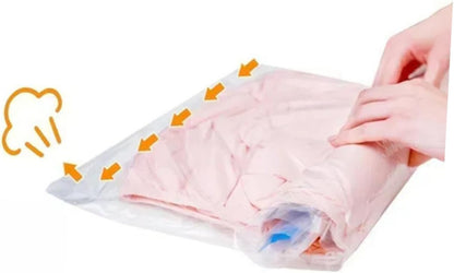 CALLARON 12pcs Vacuum Storage Bags for Travel Clothes Organizer, Roll-up Airtight Compression Bags, Pa+pe Material, Space-saving Packing Pouches for Suitcases