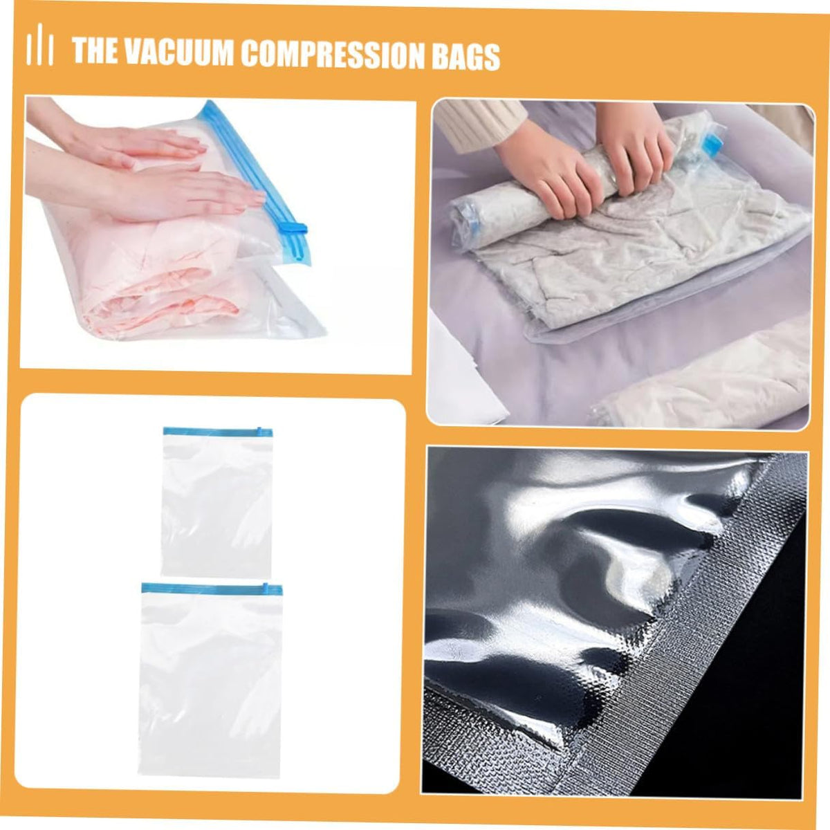 CALLARON 12pcs Vacuum Storage Bags for Travel Clothes Organizer, Roll-up Airtight Compression Bags, Pa+pe Material, Space-saving Packing Pouches for Suitcases