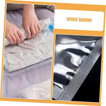 CALLARON 12pcs Vacuum Storage Bags for Travel Clothes Organizer, Roll-up Airtight Compression Bags, Pa+pe Material, Space-saving Packing Pouches for Suitcases