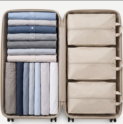 6 Pcs Shoe Bags for Travel - White Travel Shoe Bag Set with Zipper and Handle, Shoe Organizer Bags for Suitcase, Gym, Carry On, Sneakers, Heels and Toiletries