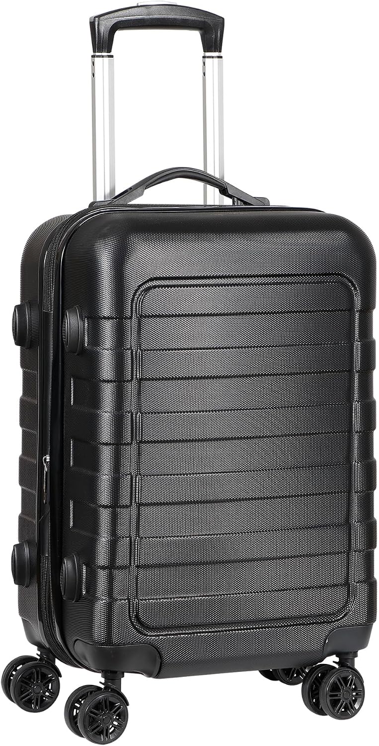 21" Expandable Luggage Spinner Suitcase Carry-On Luggage Hard Shell Built-In TSA lock, 4-Wheel Spinner Travel Suitcase Bag(blue)