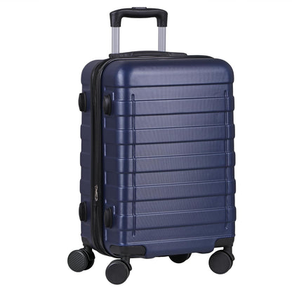 21" Expandable Luggage Spinner Suitcase Carry-On Luggage Hard Shell Built-In TSA lock, 4-Wheel Spinner Travel Suitcase Bag(blue)