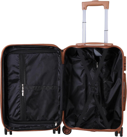 21" Expandable Luggage Spinner Suitcase Carry-On Luggage Hard Shell Built-In TSA lock, 4-Wheel Spinner Travel Suitcase Bag(blue)