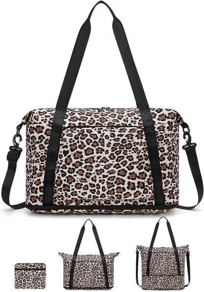 Foldable Expandable Personal Item Travel Bag for Women Carry On | 18x14x8 inches, Frontier Airline Underseat Fit, Weekend Getaways