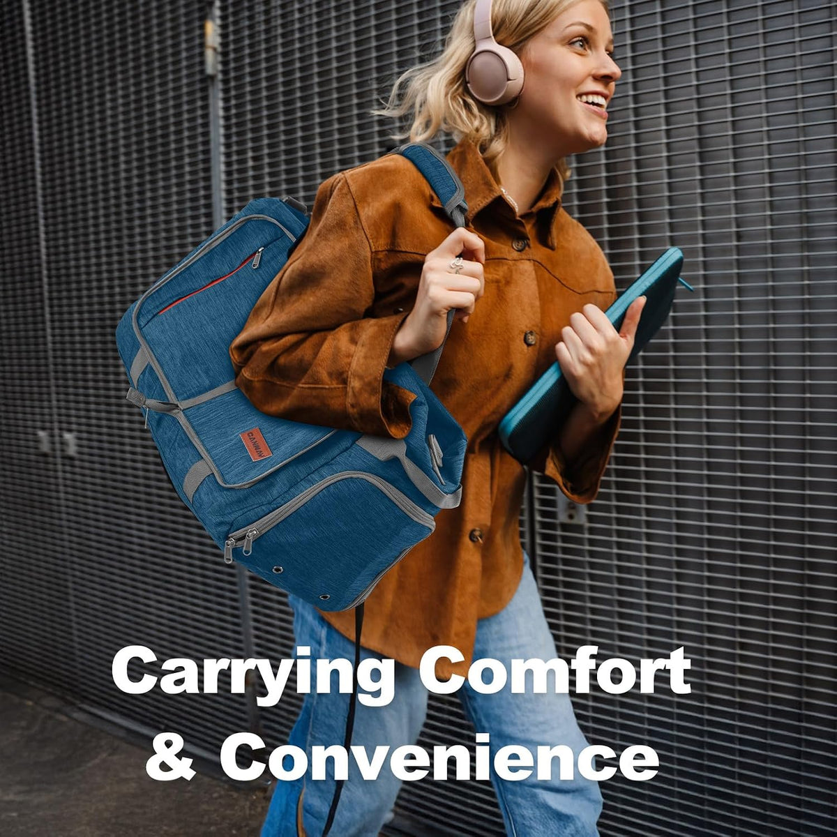 65L Foldable Duffle Bag with Shoes Compartment, Water-Resistant Packable Travel Duffel for Gym, Weekend Trips, Lightweight Carry on Luggage for Men & Women