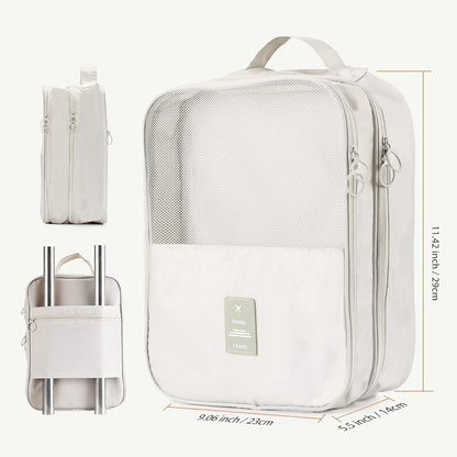 Travel Shoe Bag Holds 3 Pair of Shoes, Hezelf Shoe Storage Pouch for Travel and Daily Use, Travel Suitcase Shoe Organizer, Waterproof