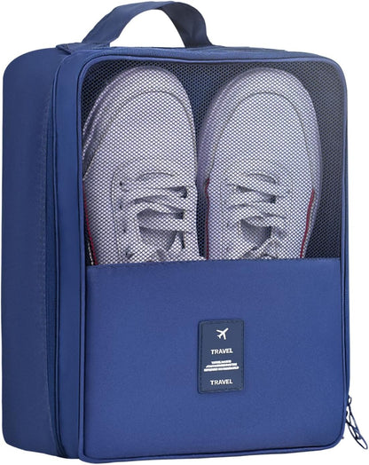 Travel Shoe Bag Holds 3 Pair of Shoes, Hezelf Shoe Storage Pouch for Travel and Daily Use, Travel Suitcase Shoe Organizer, Waterproof
