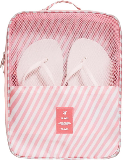 Travel Shoe Bag Holds 3 Pair of Shoes, Hezelf Shoe Storage Pouch for Travel and Daily Use, Travel Suitcase Shoe Organizer, Waterproof