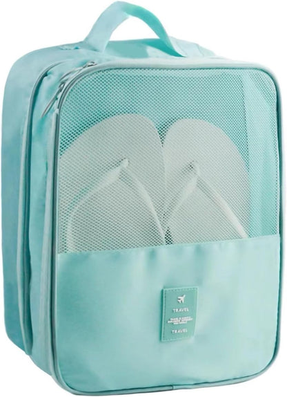Travel Shoe Bag Holds 3 Pair of Shoes, Hezelf Shoe Storage Pouch for Travel and Daily Use, Travel Suitcase Shoe Organizer, Waterproof