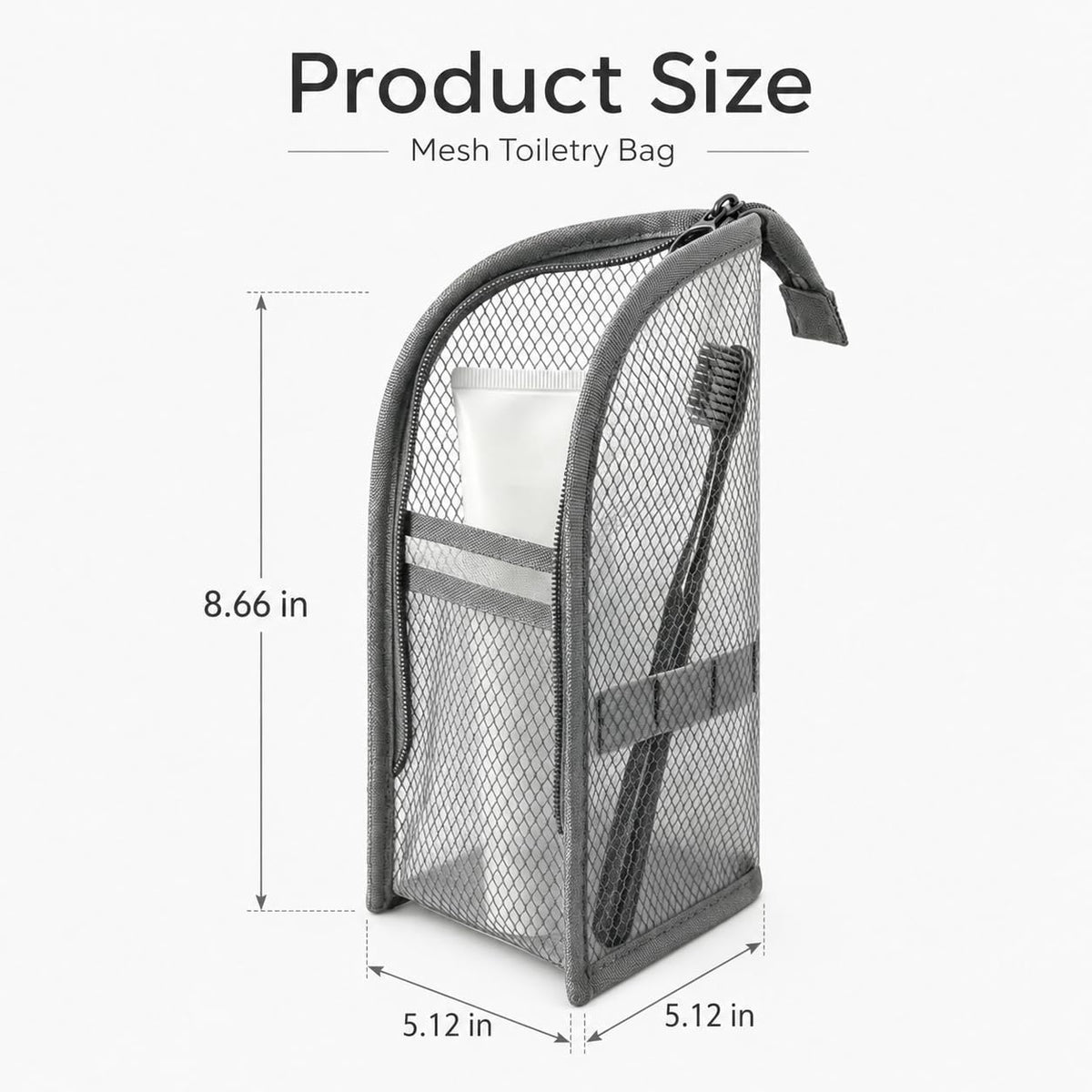 2-Pack Standing Travel Toiletry Bag Set, Waterproof PVC Hanging Cosmetic Organizer Pouches, Foldable Vertical Wash Bags for Toothbrush, Razor, Makeup, and Skincare（Gray & Pink）