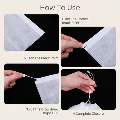 120 Pack Dust Bags for Handbags Drawstring Dust Proof Purse Storage Bag, 16 Inch 13 Inch Eco Friendly Travel Shoe Bag Storage Bags, Non Woven Breathable Fabric Shoes Pouch for Clean Tidy