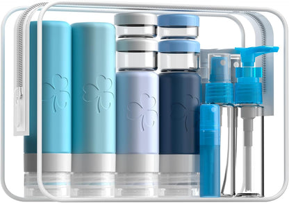 INSFIT 23 Pack Travel Bottles for Toiletries, TSA Approved Silicone Travel Size Toiletries with Toiletry Bag, BPA Free Leak Proof Refillable Travel Essentials for Liquids Shampoo Conditioner Lotion