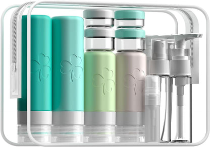 INSFIT 23 Pack Travel Bottles for Toiletries, TSA Approved Silicone Travel Size Toiletries with Toiletry Bag, BPA Free Leak Proof Refillable Travel Essentials for Liquids Shampoo Conditioner Lotion