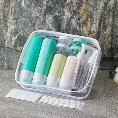 INSFIT 23 Pack Travel Bottles for Toiletries, TSA Approved Silicone Travel Size Toiletries with Toiletry Bag, BPA Free Leak Proof Refillable Travel Essentials for Liquids Shampoo Conditioner Lotion