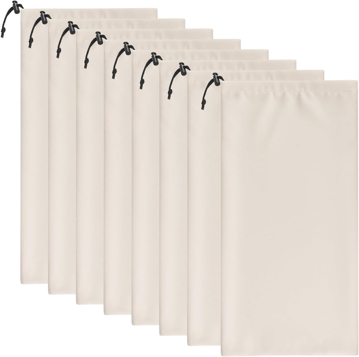 8 Pcs Single Shoe Bags for Travel - 18"X9" Packing Shoe Travel Bags for Suitcase, Shoes (Beige)