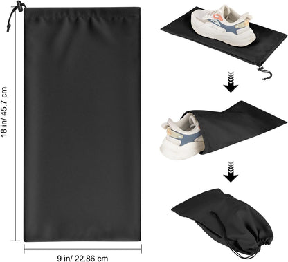 8 Pcs Single Shoe Bags for Travel - 18"X9" Packing Shoe Travel Bags for Suitcase, Shoes (Beige)