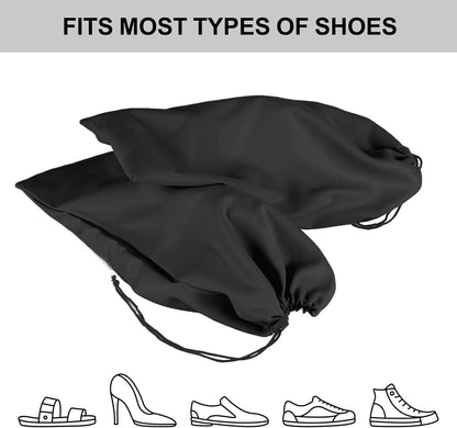 8 Pcs Single Shoe Bags for Travel - 18"X9" Packing Shoe Travel Bags for Suitcase, Shoes (Beige)