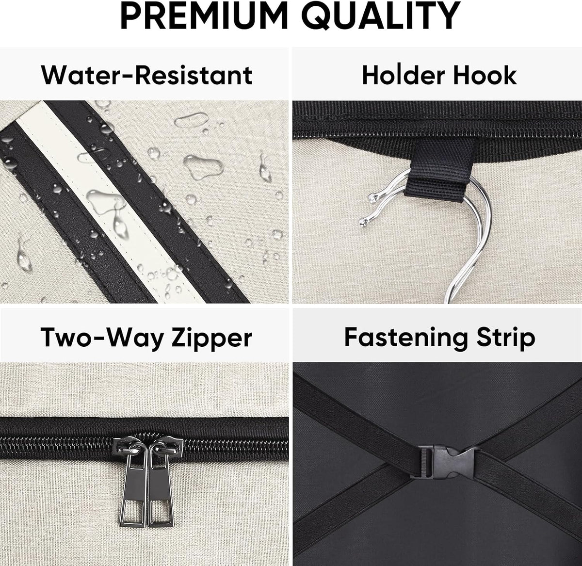 Travel Garment Bag, Travel Suit Bag for Men, Water Resistant Carry on Garment Bag for Hanging Clothes, Garment Duffel Bag for Travel Business (Pure Black-Convertible)