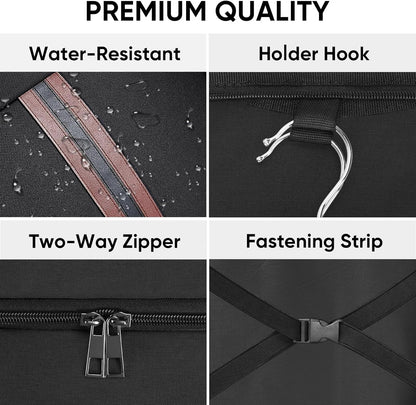 Travel Garment Bag, Travel Suit Bag for Men, Water Resistant Carry on Garment Bag for Hanging Clothes, Garment Duffel Bag for Travel Business (Pure Black-Convertible)