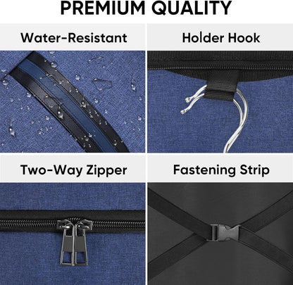 Travel Garment Bag, Travel Suit Bag for Men, Water Resistant Carry on Garment Bag for Hanging Clothes, Garment Duffel Bag for Travel Business (Pure Black-Convertible)
