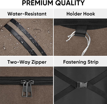 Travel Garment Bag, Travel Suit Bag for Men, Water Resistant Carry on Garment Bag for Hanging Clothes, Garment Duffel Bag for Travel Business (Pure Black-Convertible)