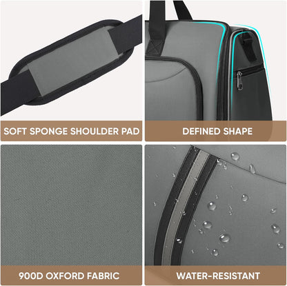 Travel Garment Bag, Travel Suit Bag for Men, Water Resistant Carry on Garment Bag for Hanging Clothes, Garment Duffel Bag for Travel Business (Pure Black-Convertible)